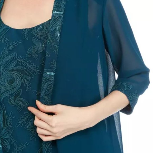 Le Bos Women's 3 Piece Social Occasion Pant Set - Picture 7 of 9